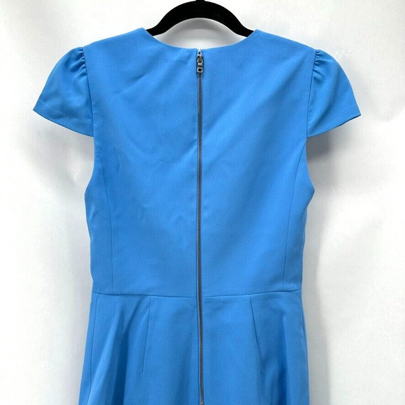 Alice + Olivia Fable Asymmetrical Ruffle Dress‎ Womens 0 Blue Preppy Dainty NWT - Picture 5 of 12